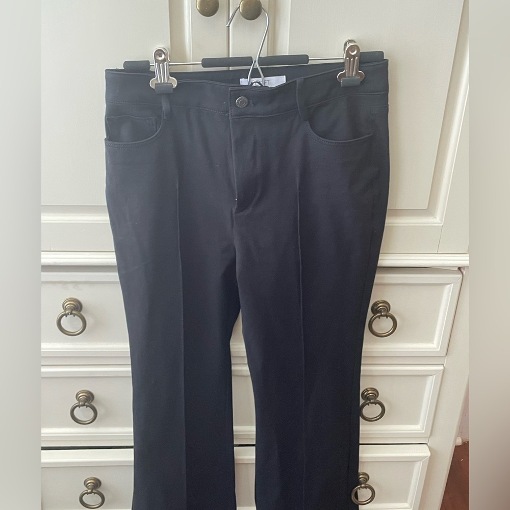 Loft black pants size 4 flare trouser NWT
